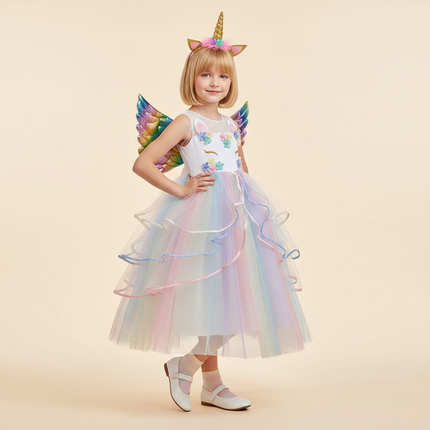 white unicorn fairy dress set - front