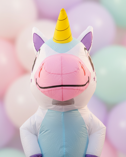 white unicorn full body costume adult - detail