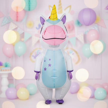 white unicorn full body costume adult - lifestyle