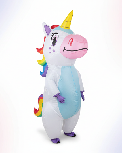 white unicorn full body costume adult - white-bg