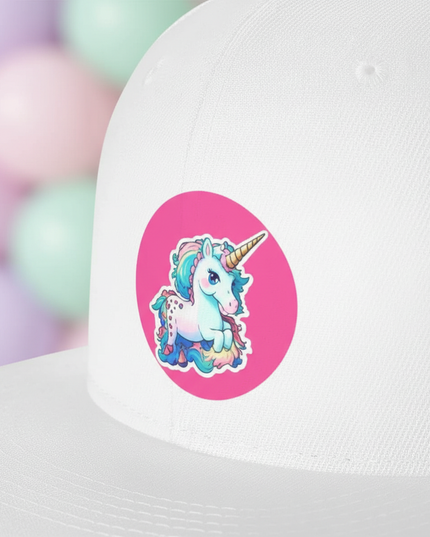 white unicorn hat - detail