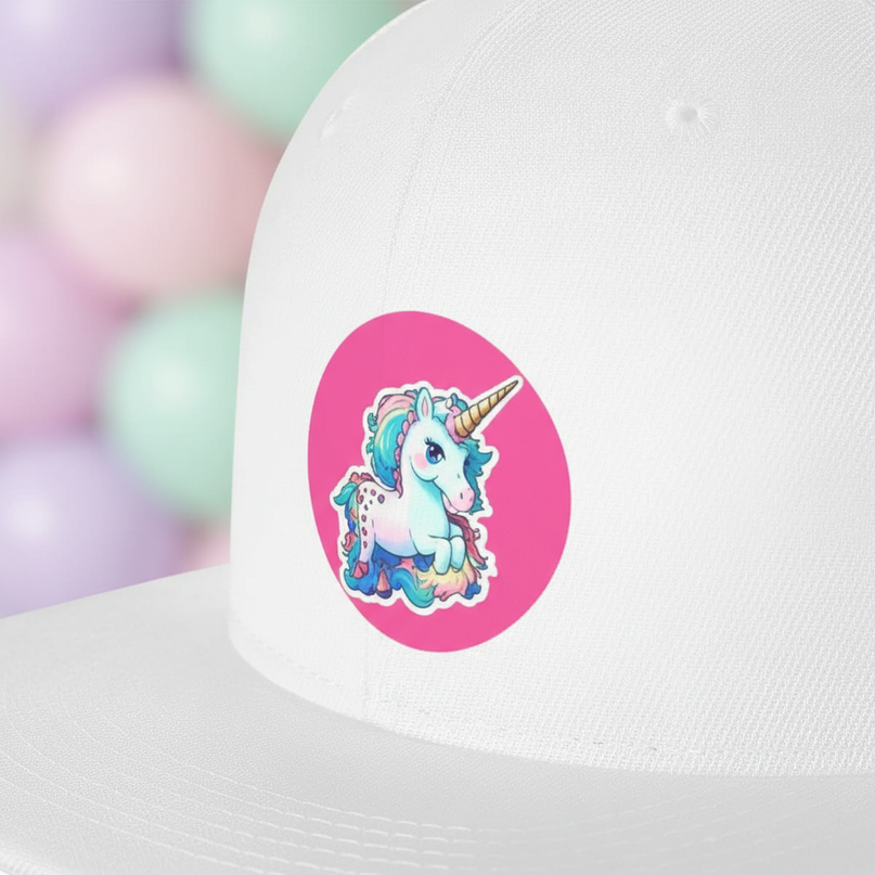 white unicorn hat - detail