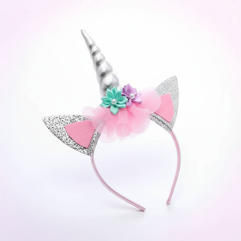 white unicorn headband - white-bg