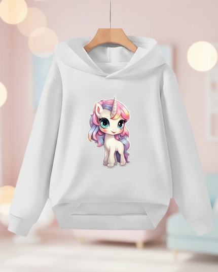 white unicorn hoodie - lifestyle