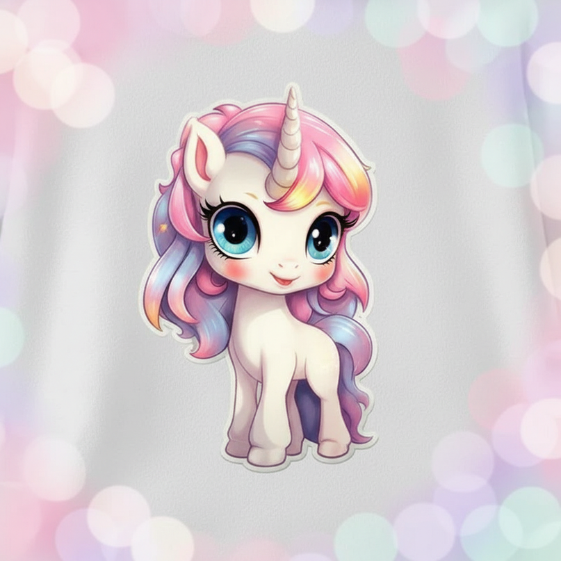 white unicorn hoodie set girls - detail