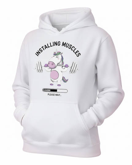 white unicorn hoodie women - white-bg