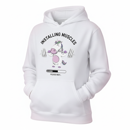 white unicorn hoodie women - white-bg