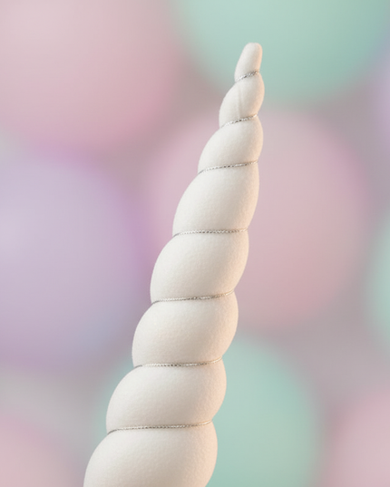 white unicorn horn cosplay prop - detail