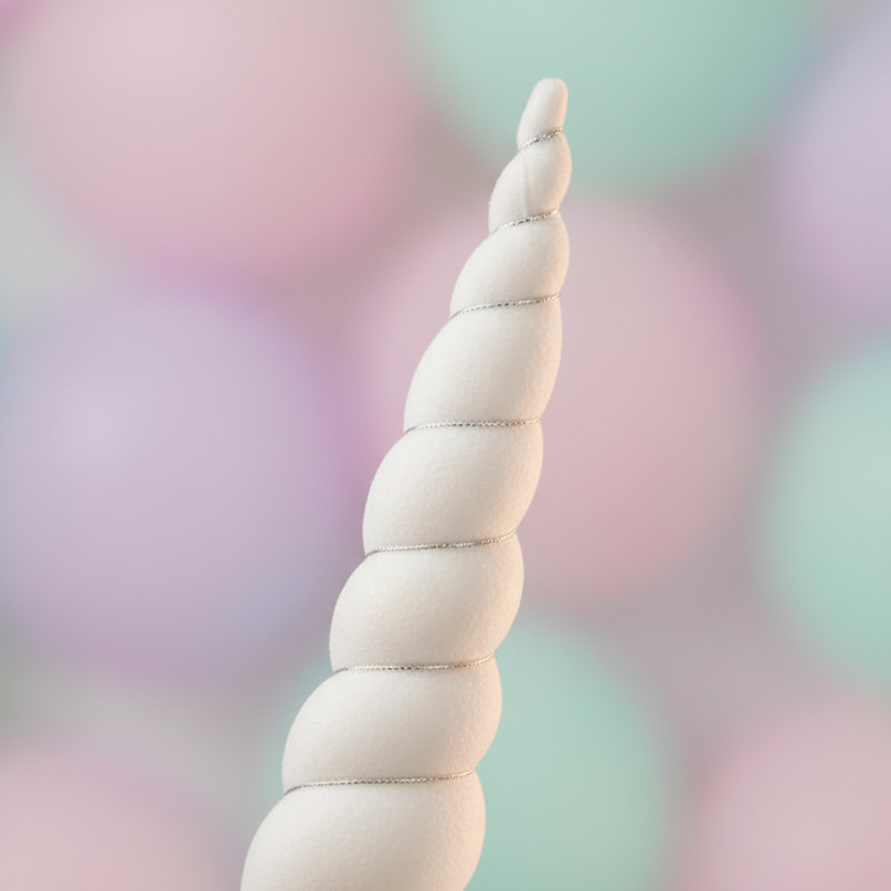 white unicorn horn cosplay prop - detail