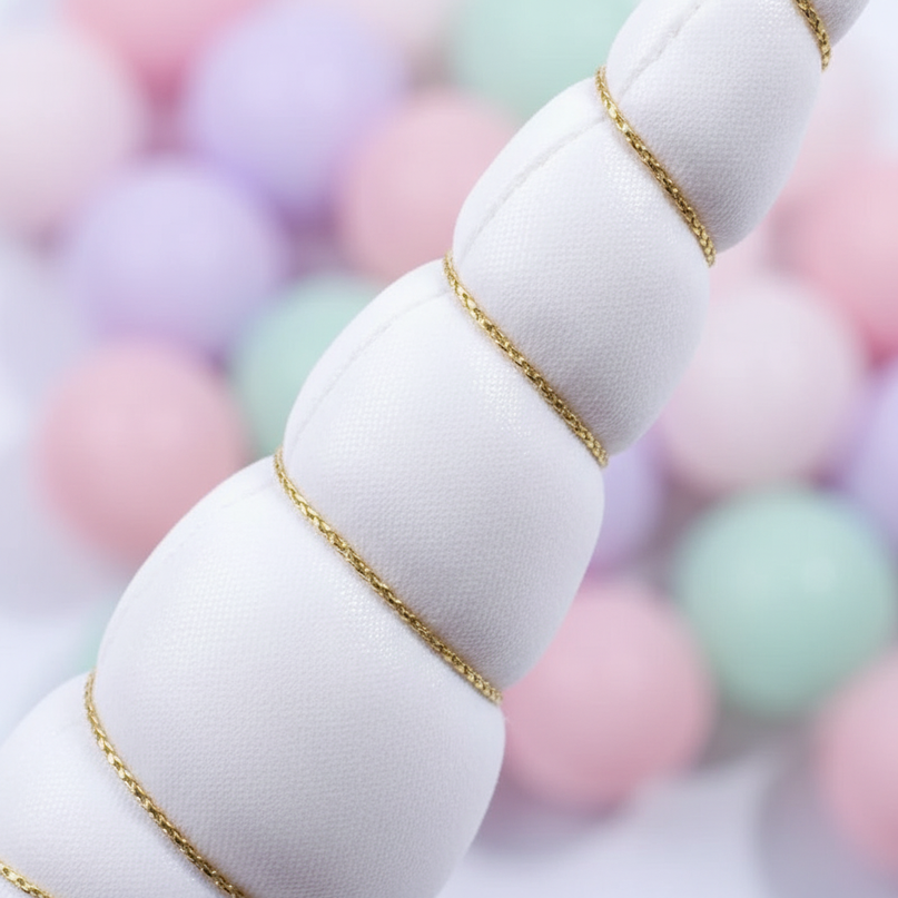 white unicorn horn craft set - detail