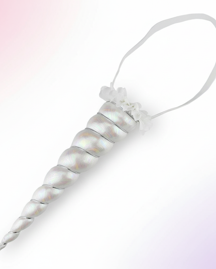 white unicorn horn for cosplay - white-bg
