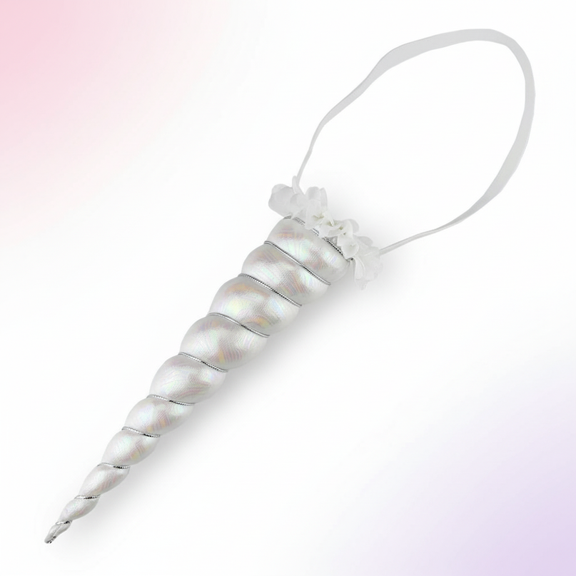 white unicorn horn for cosplay - white-bg