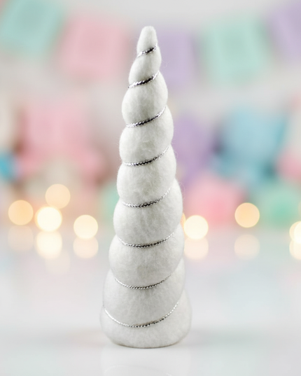 white unicorn horn party set - lifestyle