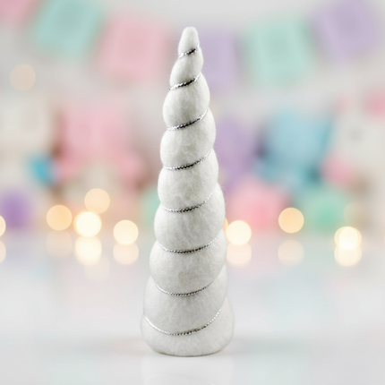 white unicorn horn party set - lifestyle