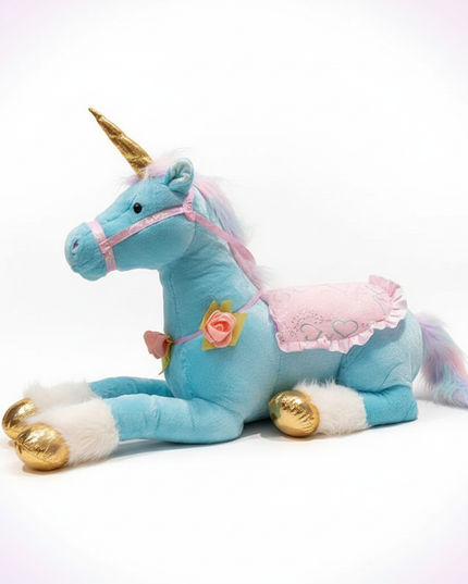 white unicorn jumbo plush - white-bg
