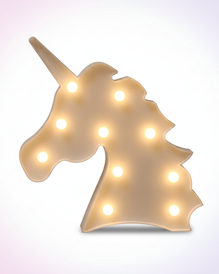 white unicorn night light - white-bg