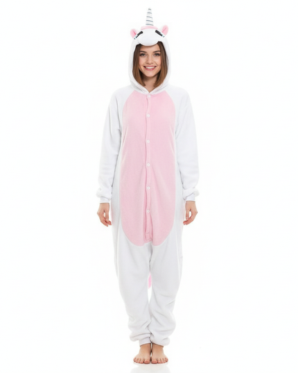 white unicorn onesie adult - white-bg