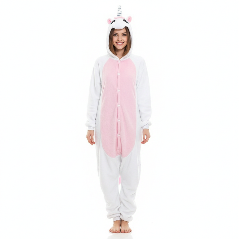 white unicorn onesie adult - white-bg