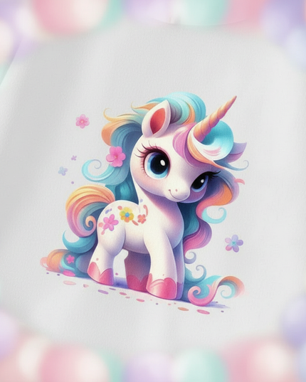 white unicorn zip hoodie - detail