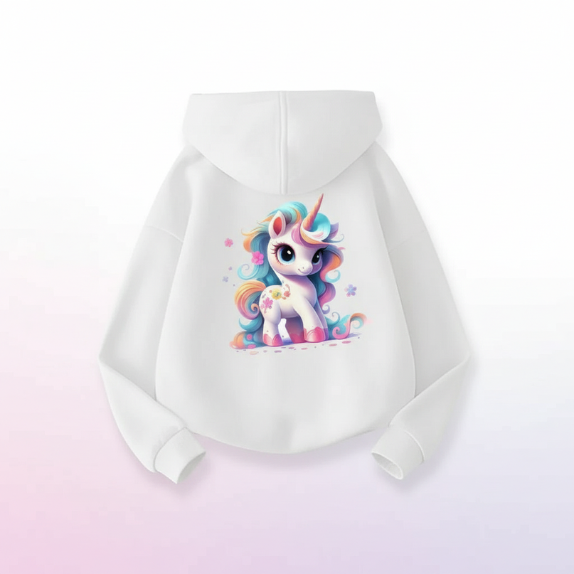white unicorn zip hoodie - white-bg