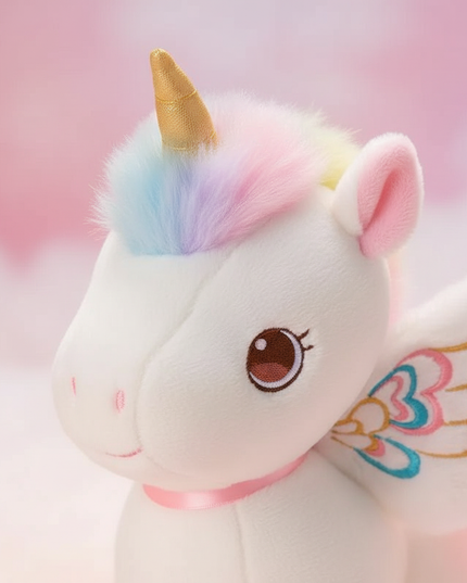 white winged unicorn plush - detail