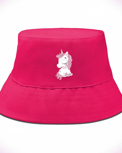 womens unicorn bucket hat - white-bg