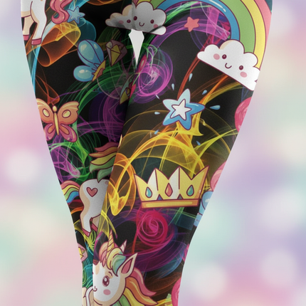 womens unicorn leggings - detail