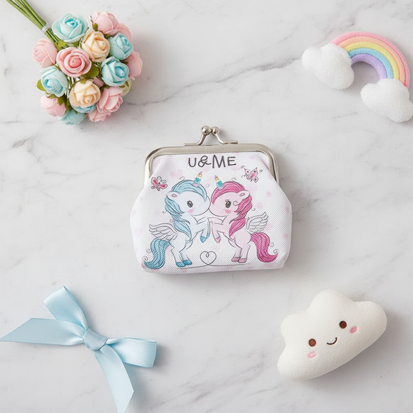 women's unicorn purse - flat-lay