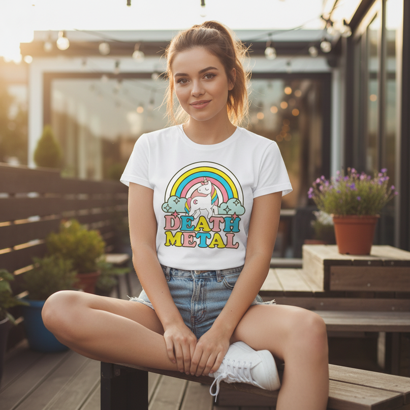 womens unicorn shirt - lifestyle