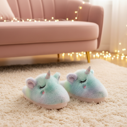 womens unicorn slippers - lifestyle