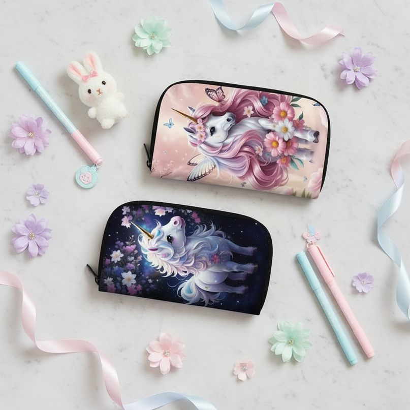 womens unicorn wallet - flat-lay