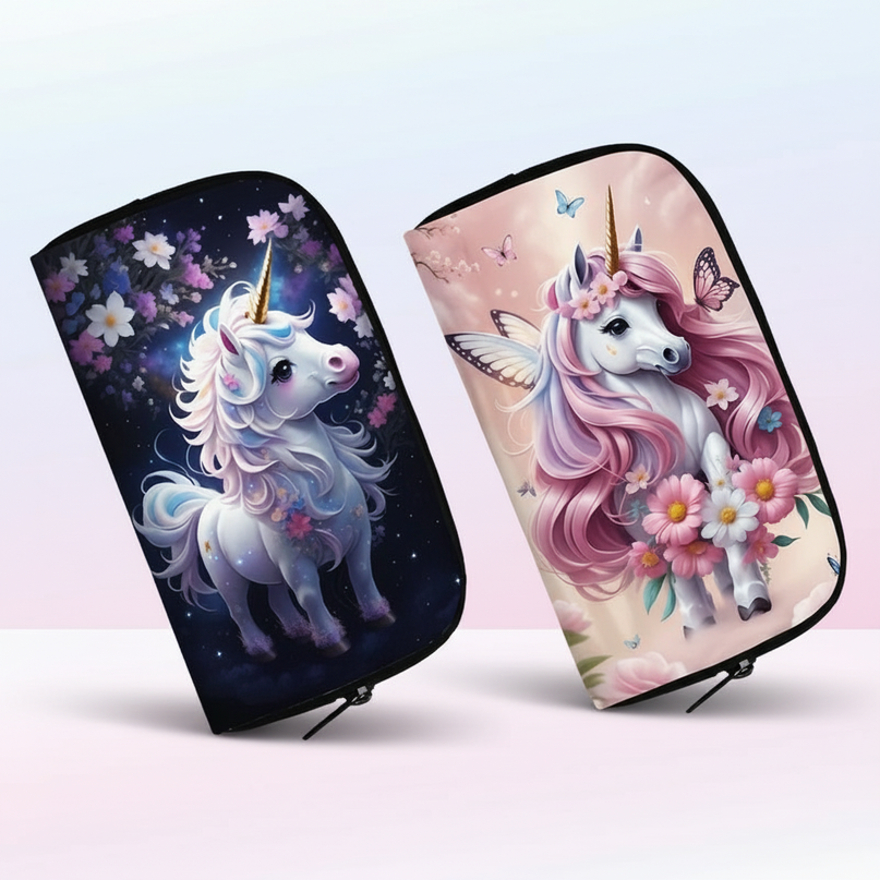 womens unicorn wallet - white-bg