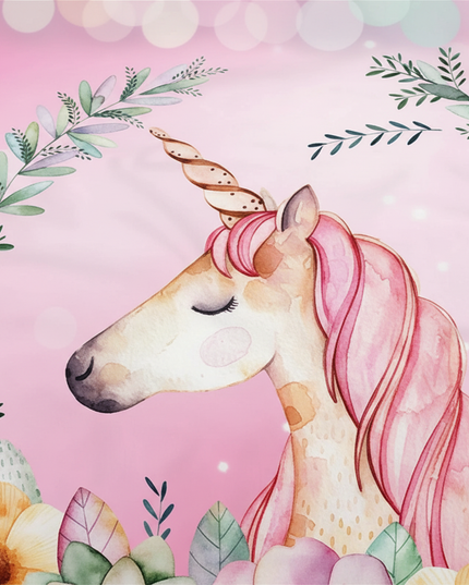 wreath succulent unicorn bedding - detail