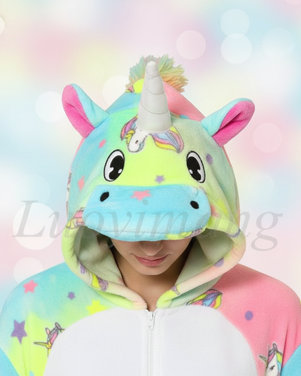 yellow unicorn pajama - detail