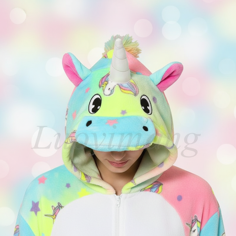 yellow unicorn pajama - detail