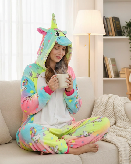 yellow unicorn pajama - lifestyle