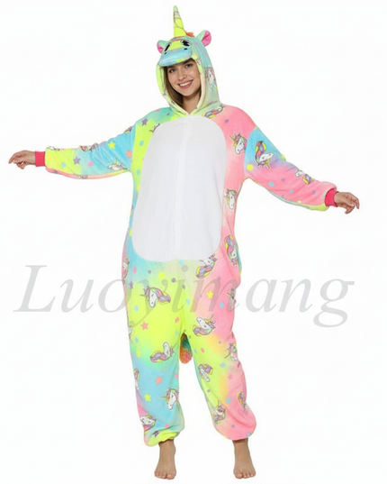 yellow unicorn pajama - white-bg