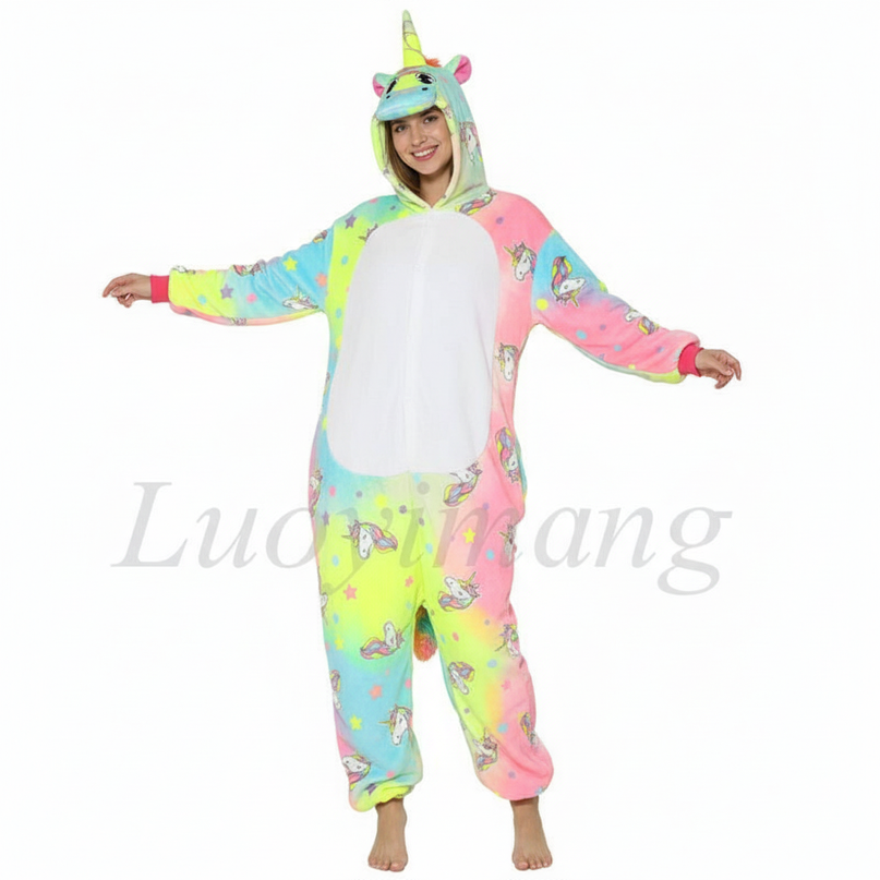 yellow unicorn pajama - white-bg