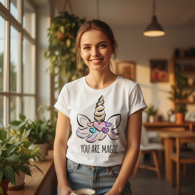 you are magic unicorn shirt - in-use