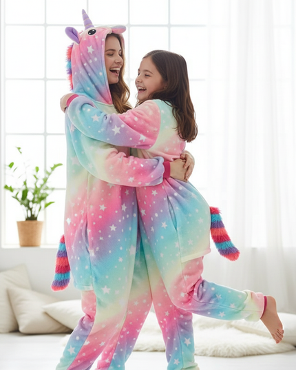 youth unicorn onesie - in-use