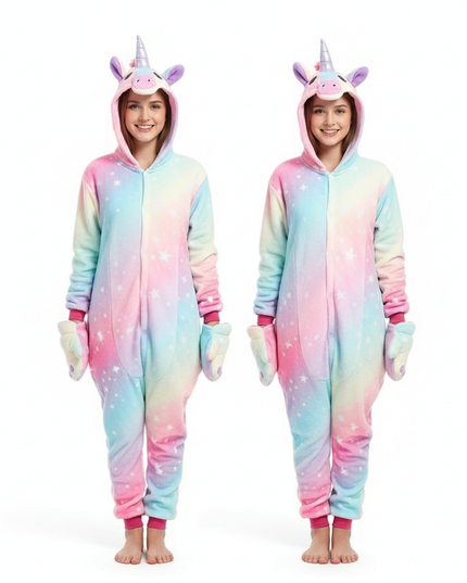 youth unicorn onesie - white-bg