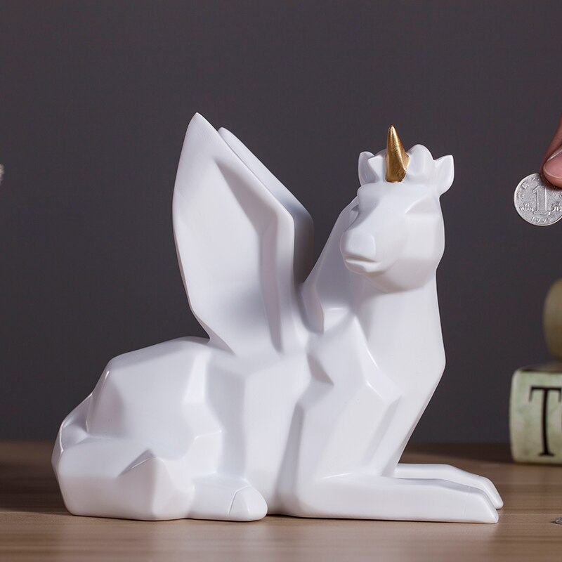 Geometric Alicorn Piggy Bank