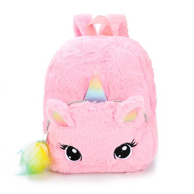 Pink Fluffy Unicorn Backpack