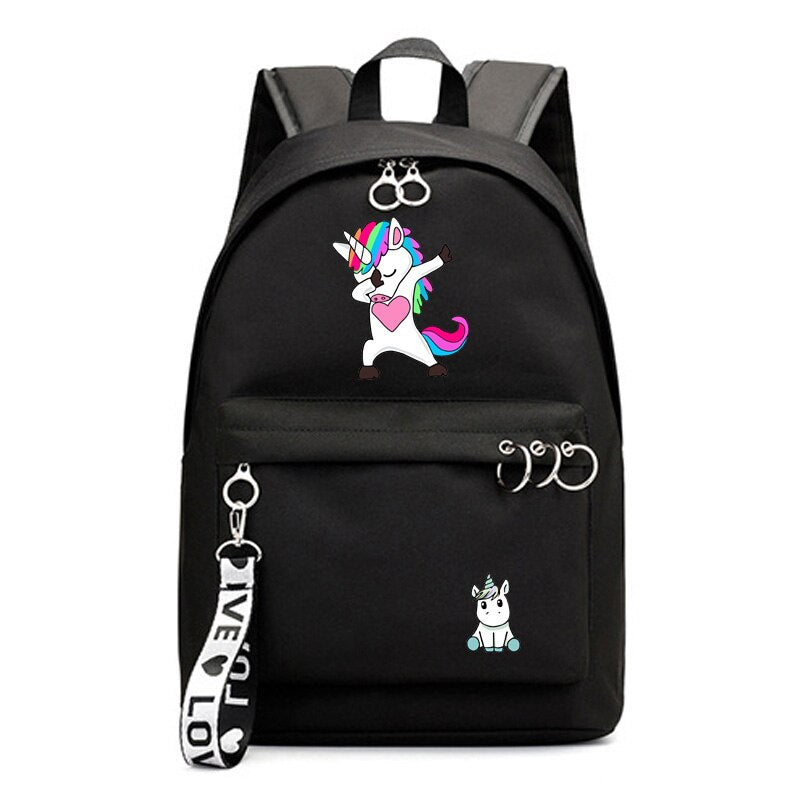Black Unicorn Backpack Kawaii Unicorn Store