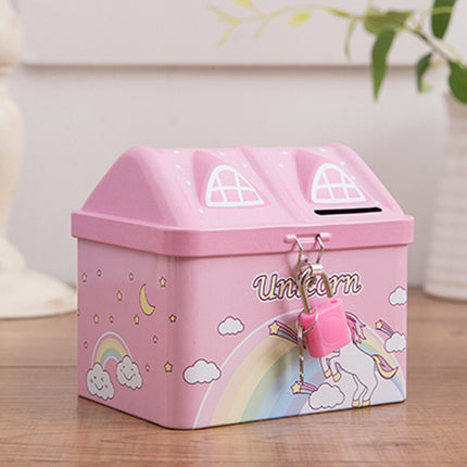 House-Shaped Unicorn Piggy Bank