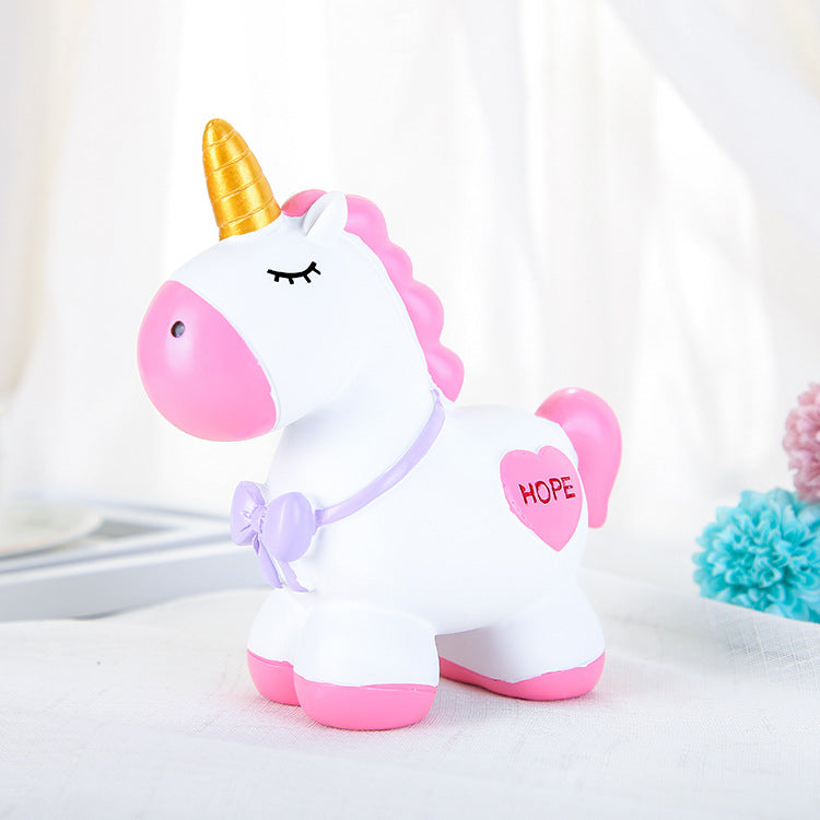 Standing Unicorn Pony Piggy Bank