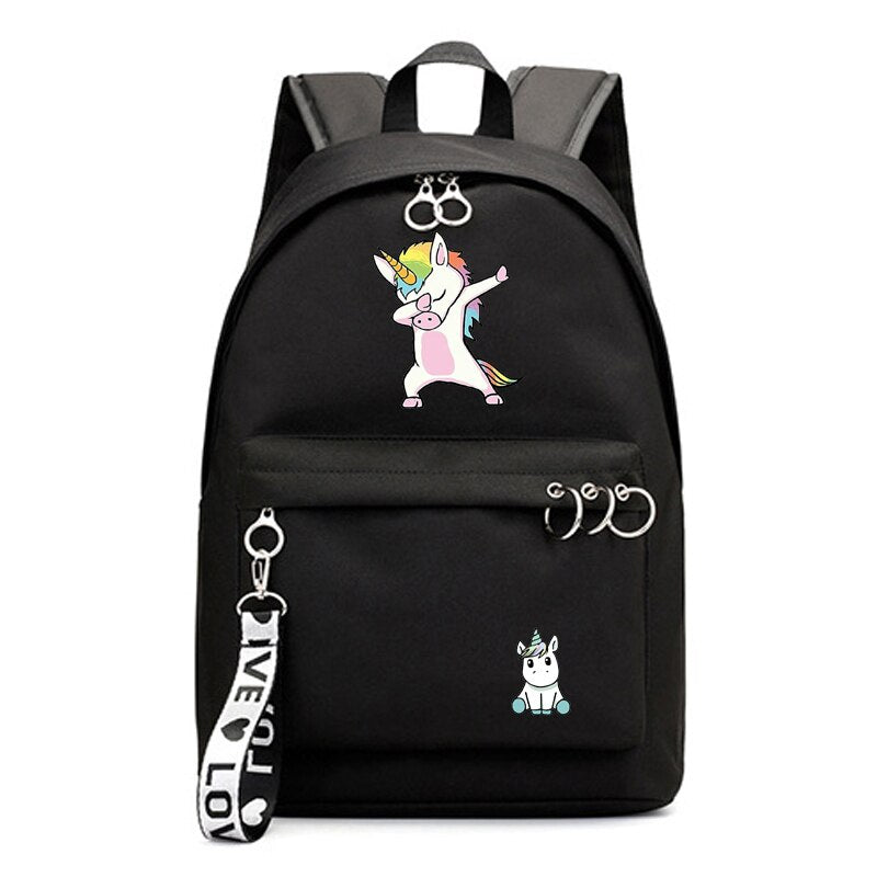 Black Unicorn Backpack Kawaii Unicorn Store