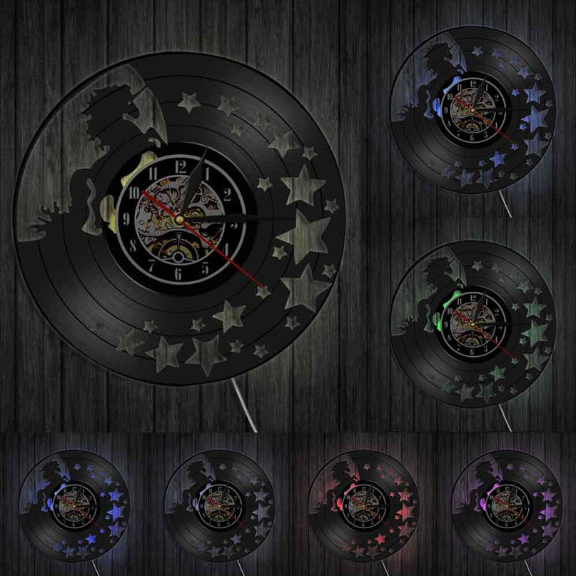 Unicorn Vinyl Clock