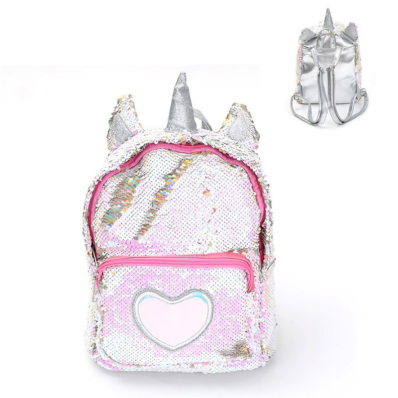 White Sequin Unicorn Backpack