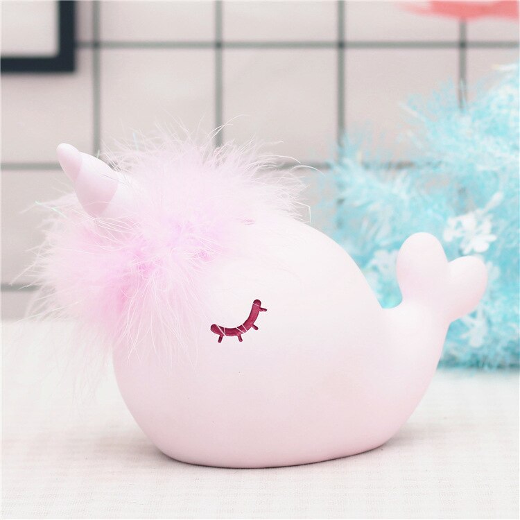 Pastel Narwhal Piggy Bank